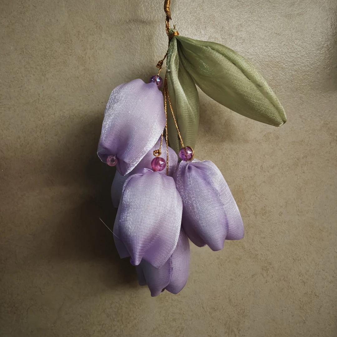 非金属布艺吊坠 郁金香挂坠