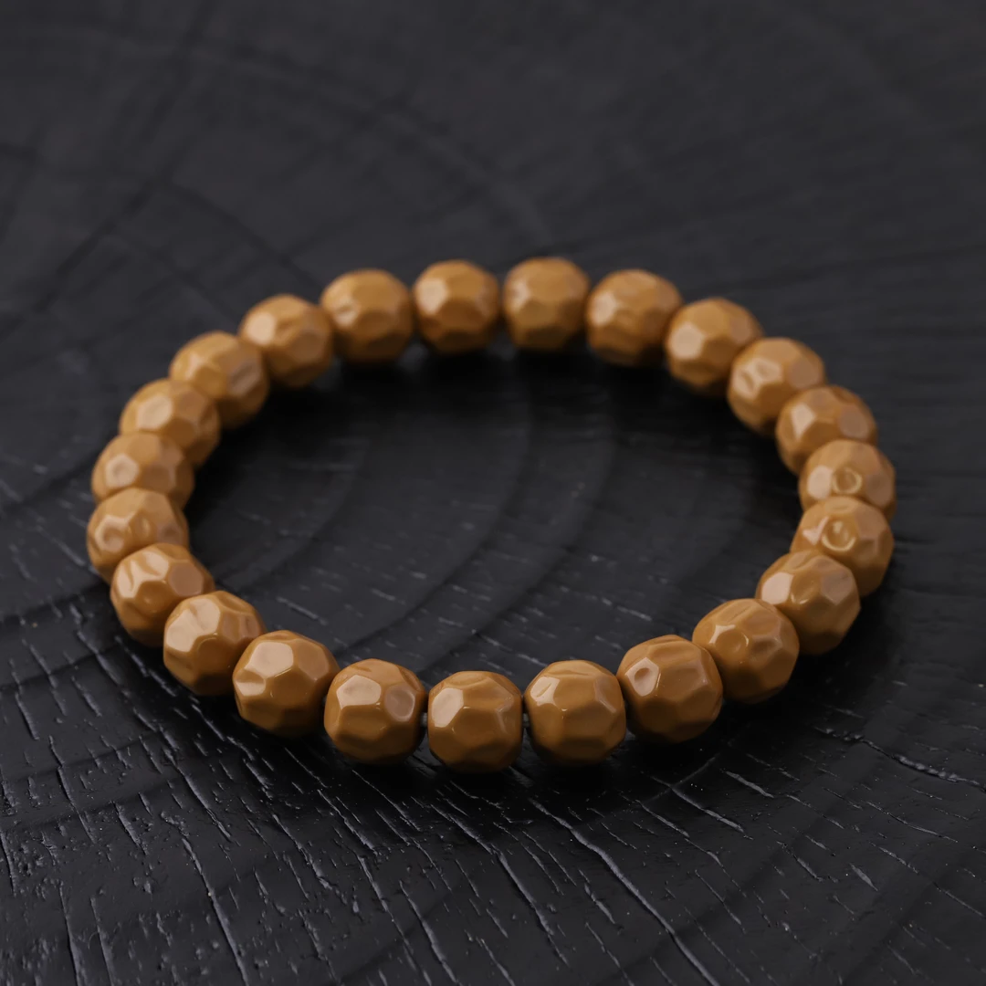 S8346【无相板王】原色干磨定制款猴头核桃 单圈文玩手串