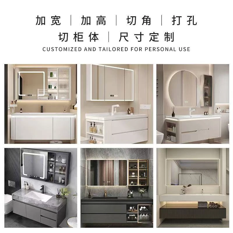 非标浴室柜橡胶木烤漆定制尺寸切角改色浴室柜洗漱台盆柜组合