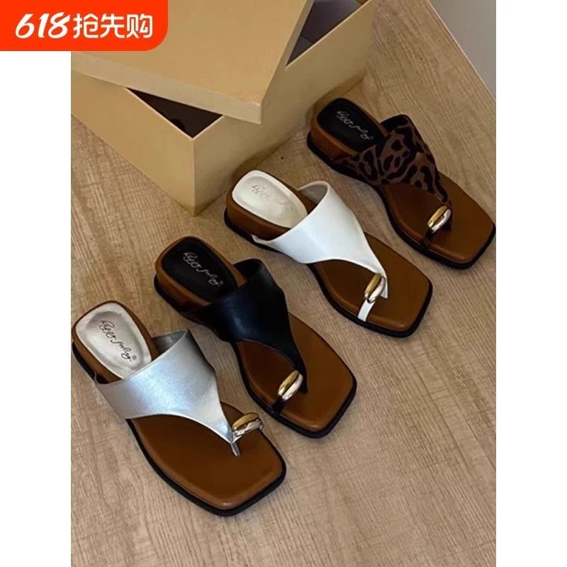 西藏新疆包邮图思龙度假平底套趾凉拖鞋夏季外穿时尚2025新款海边