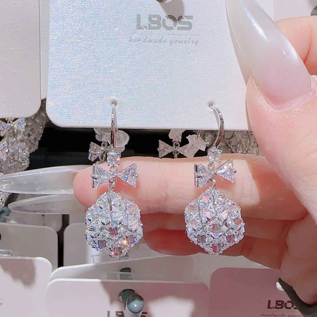 锆石铜合金925银耳环