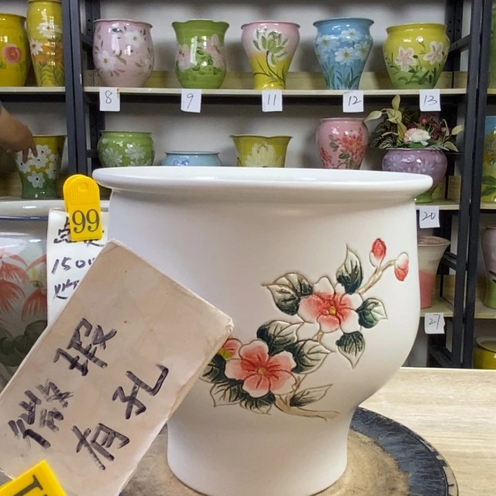 景德镇高温陶瓷花盆