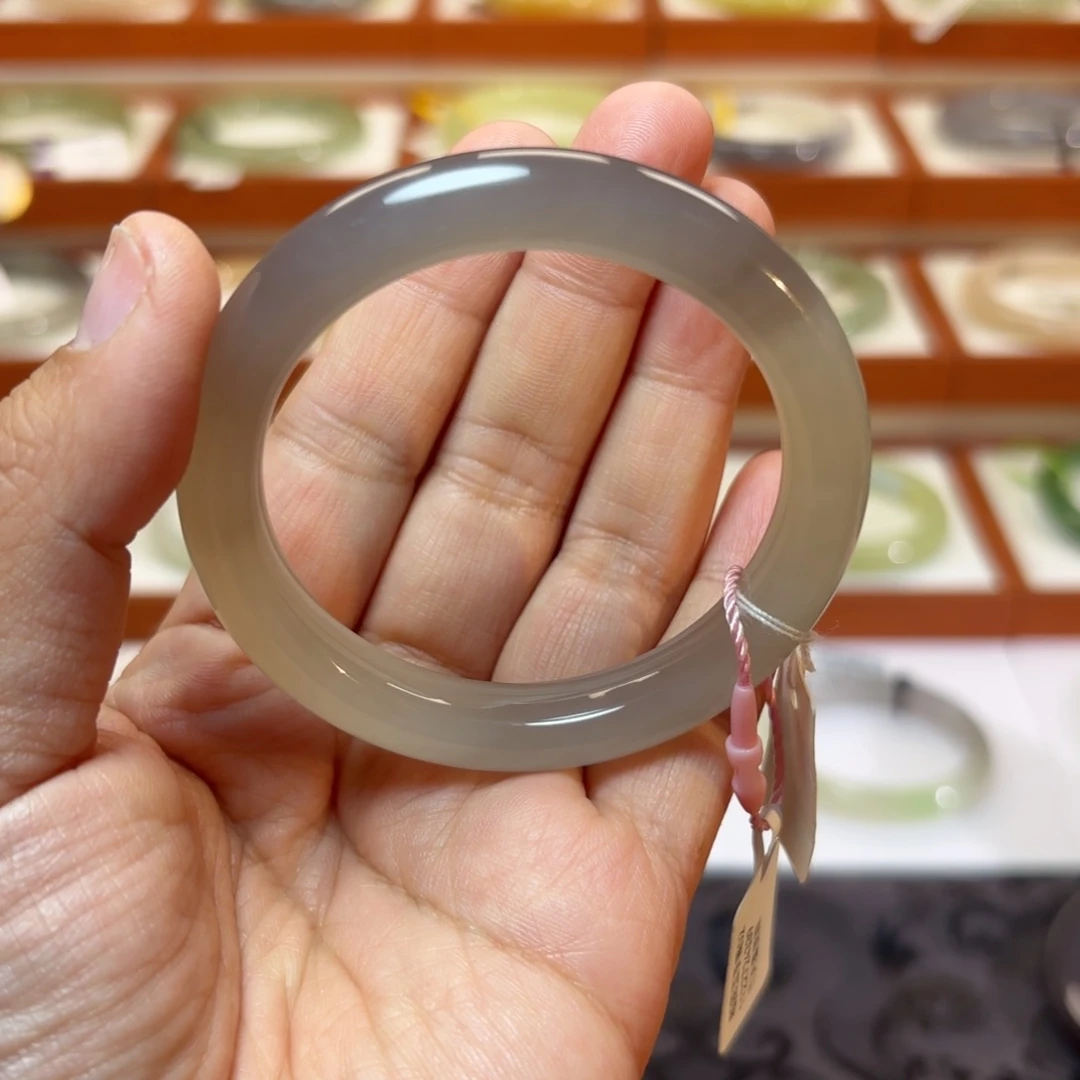 和田玉未镶嵌手镯冰紫手镯