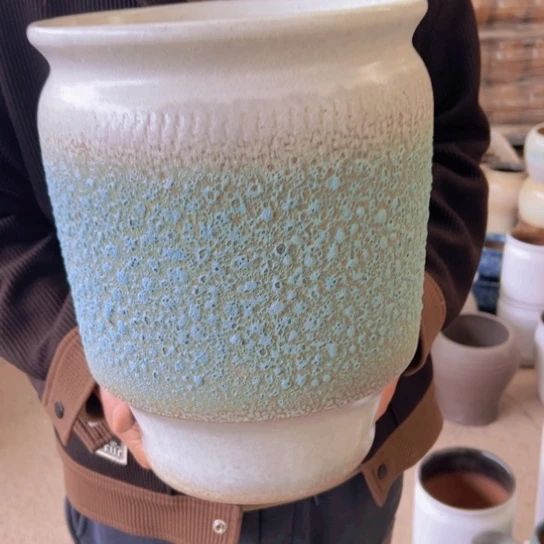 紫砂花盆高31口24——————