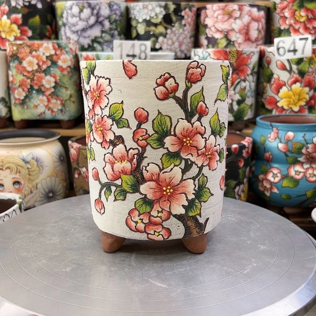 景德镇陶瓷花盆景德镇陶瓷花盆