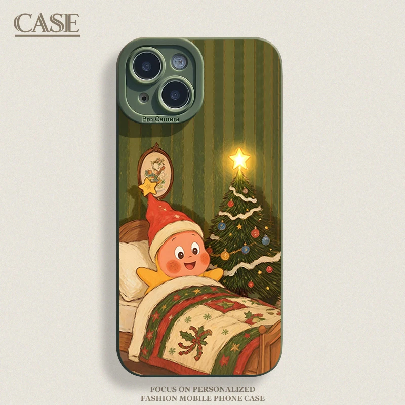 圣诞星星人适用iPhone17ProMax手机壳16苹果15软14瞳影13磨砂1211