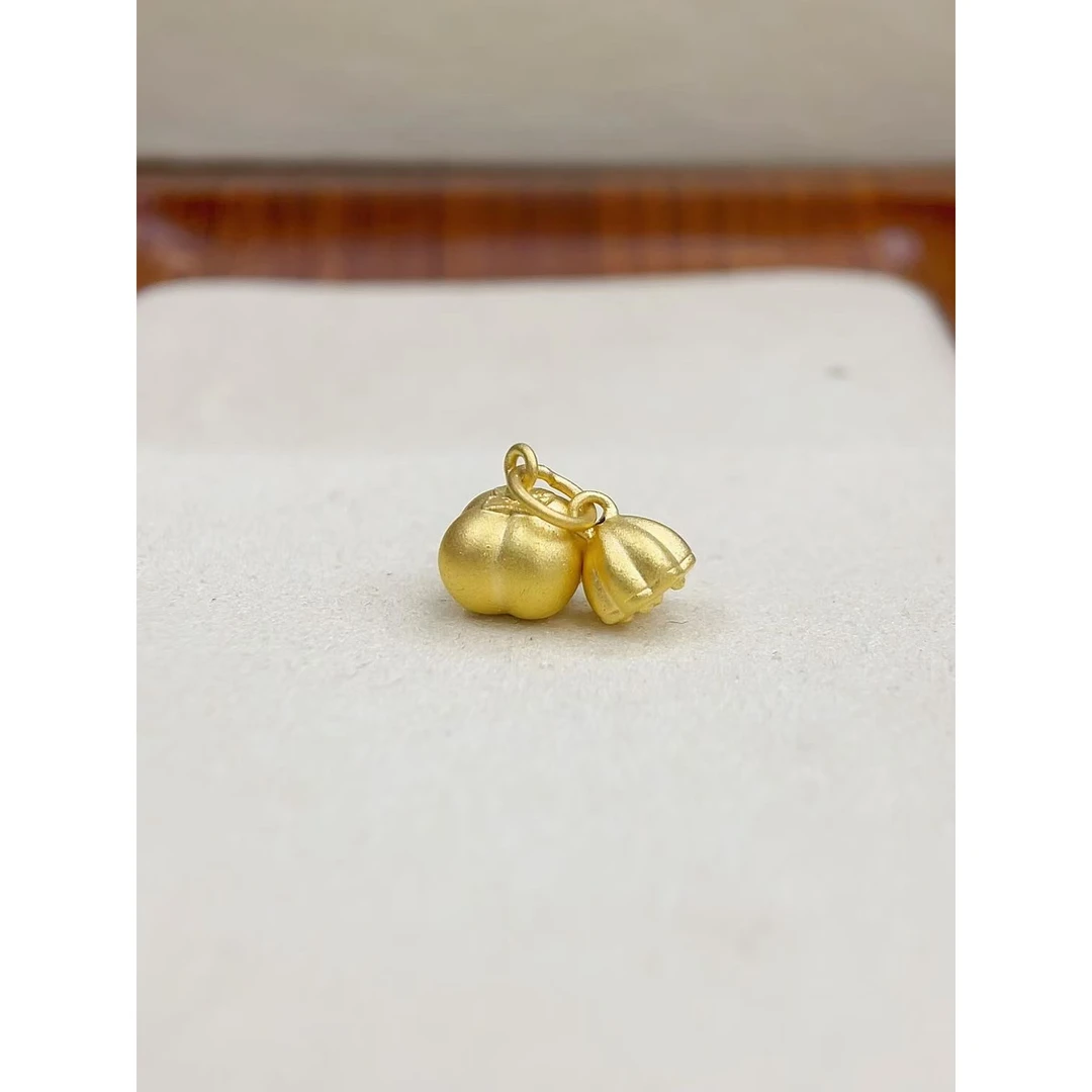 水贝黄金足金999加厚好柿莲莲DP1979
