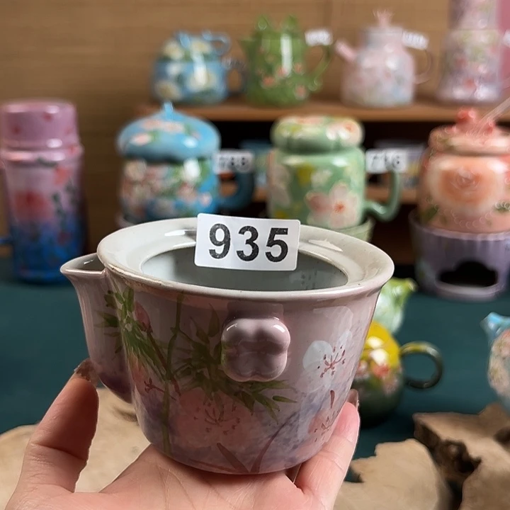 景德镇陶瓷手绘作品935没盖子