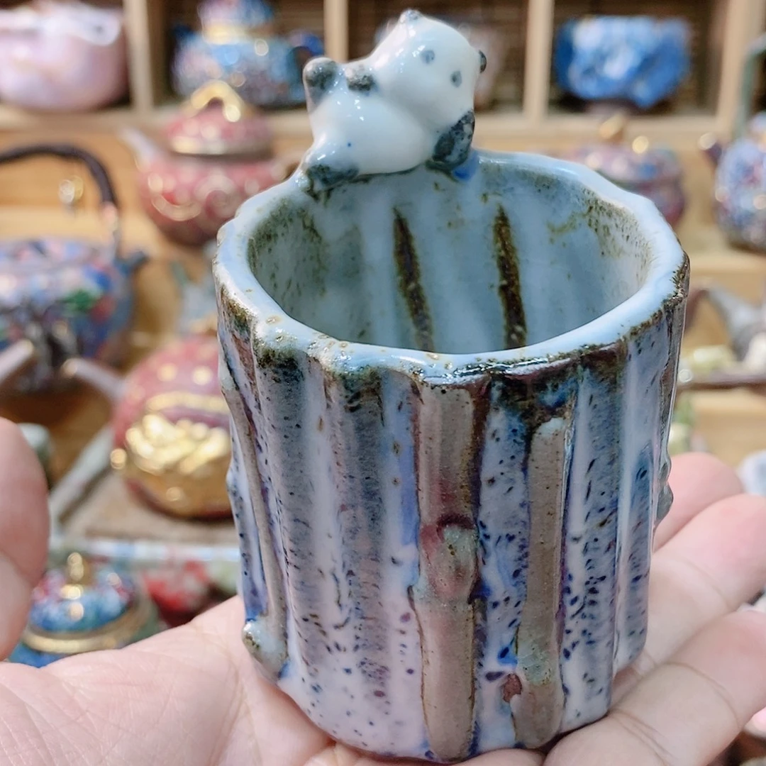 粗陶志野柴烧茶器