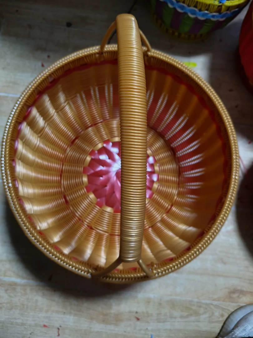 参考详情购物篮收纳盒竹编菜篮子竹篮创意家用休闲风