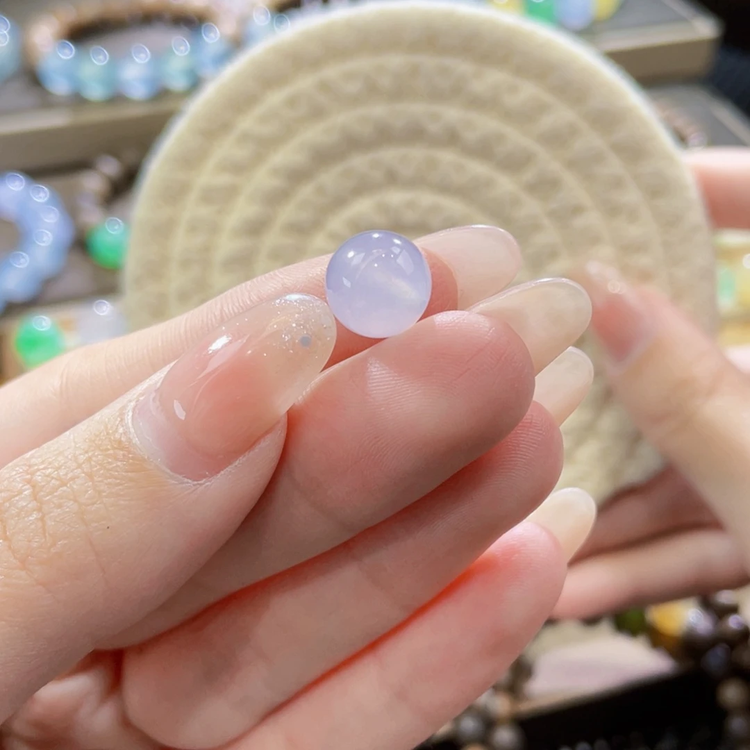 翡翠未镶嵌手链卡10.1樱花粉