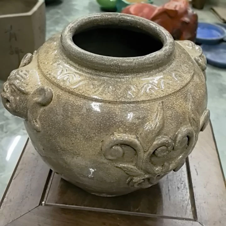 无铅玻璃重**过瓷器花盆一个包邮