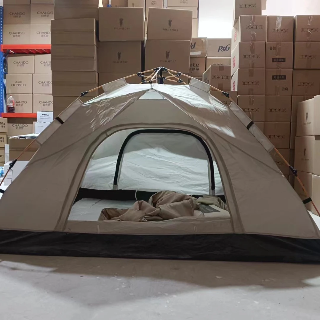 帐篷户外3-4人便携式折叠全自动露营帐篷双人野营帐篷野外装备YH