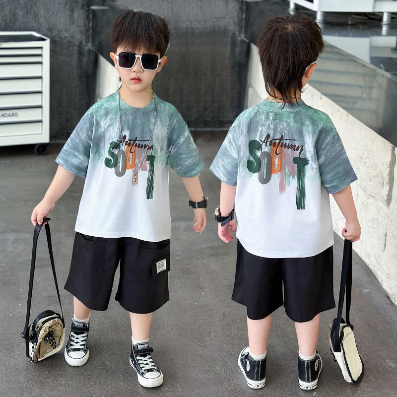 男童夏装套装2025年款宝宝夏季薄款衣服儿童潮酷痞帅休闲时尚服装