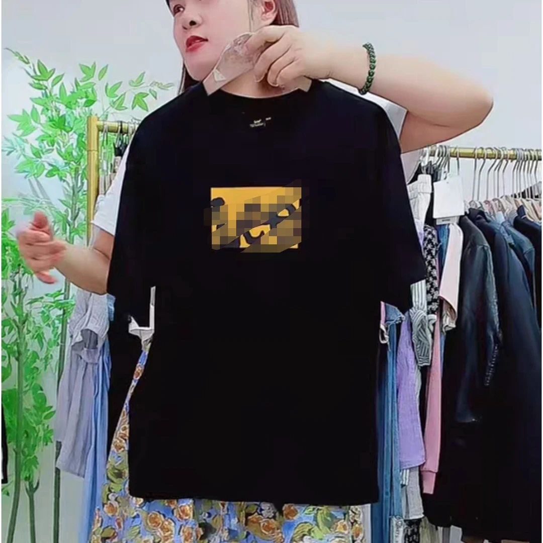 le男女t短袖 橘色字母