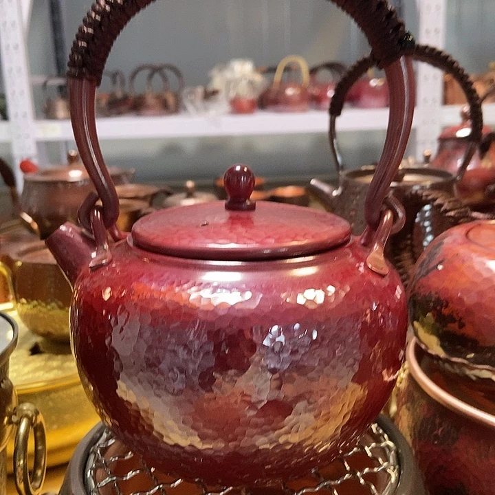 纯手工制作紫铜铜壶