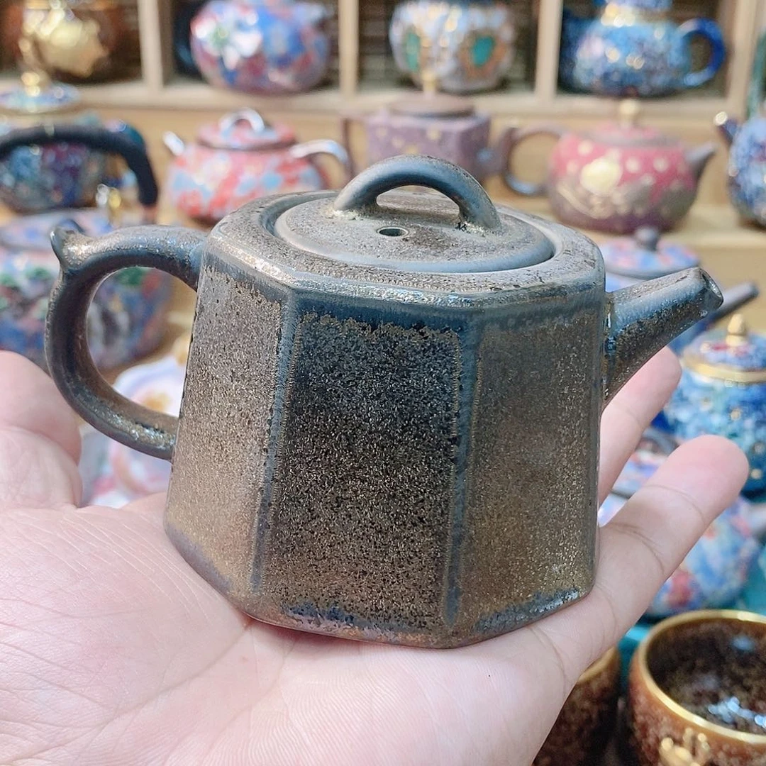 粗陶志野柴烧茶器