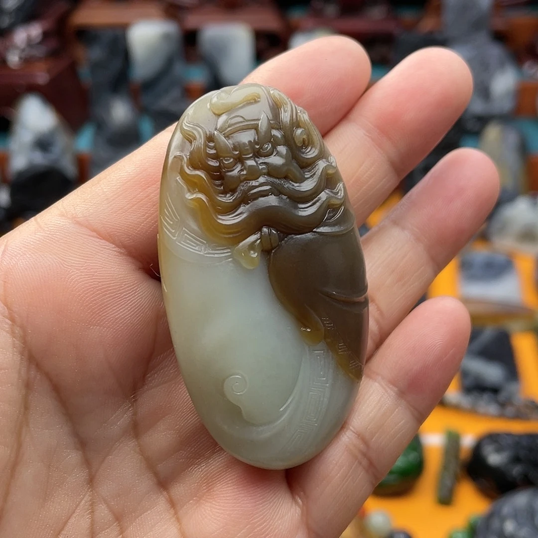 和田玉未镶嵌挂件