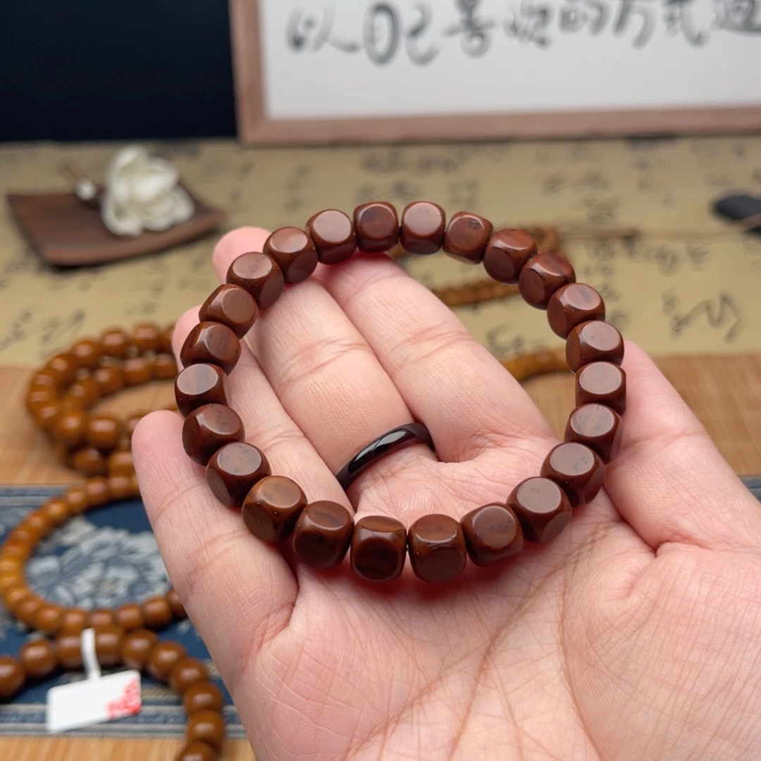 紫金鼠手串自****产实心六方8➕