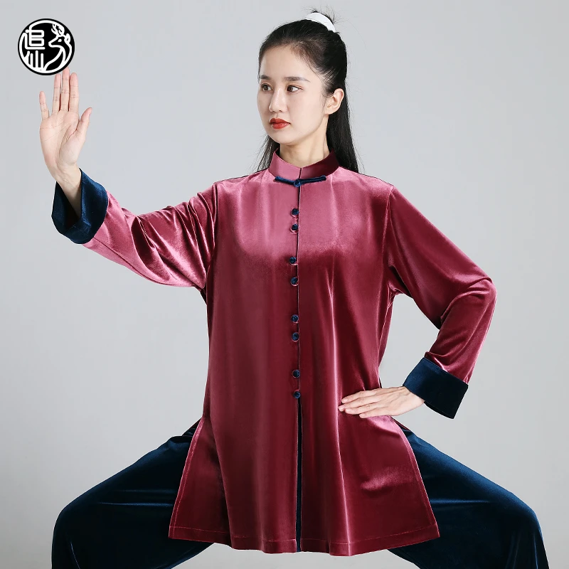 追仙太极秋季上新南韩绒太极拳比赛练功服表演武术太极服男女