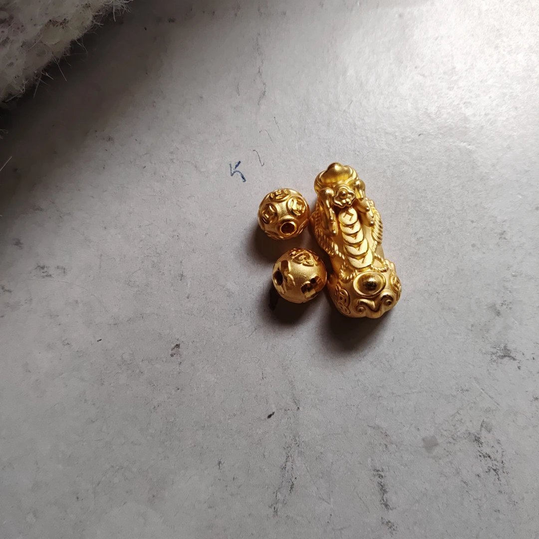金元宝足金999貔貅珠子首饰