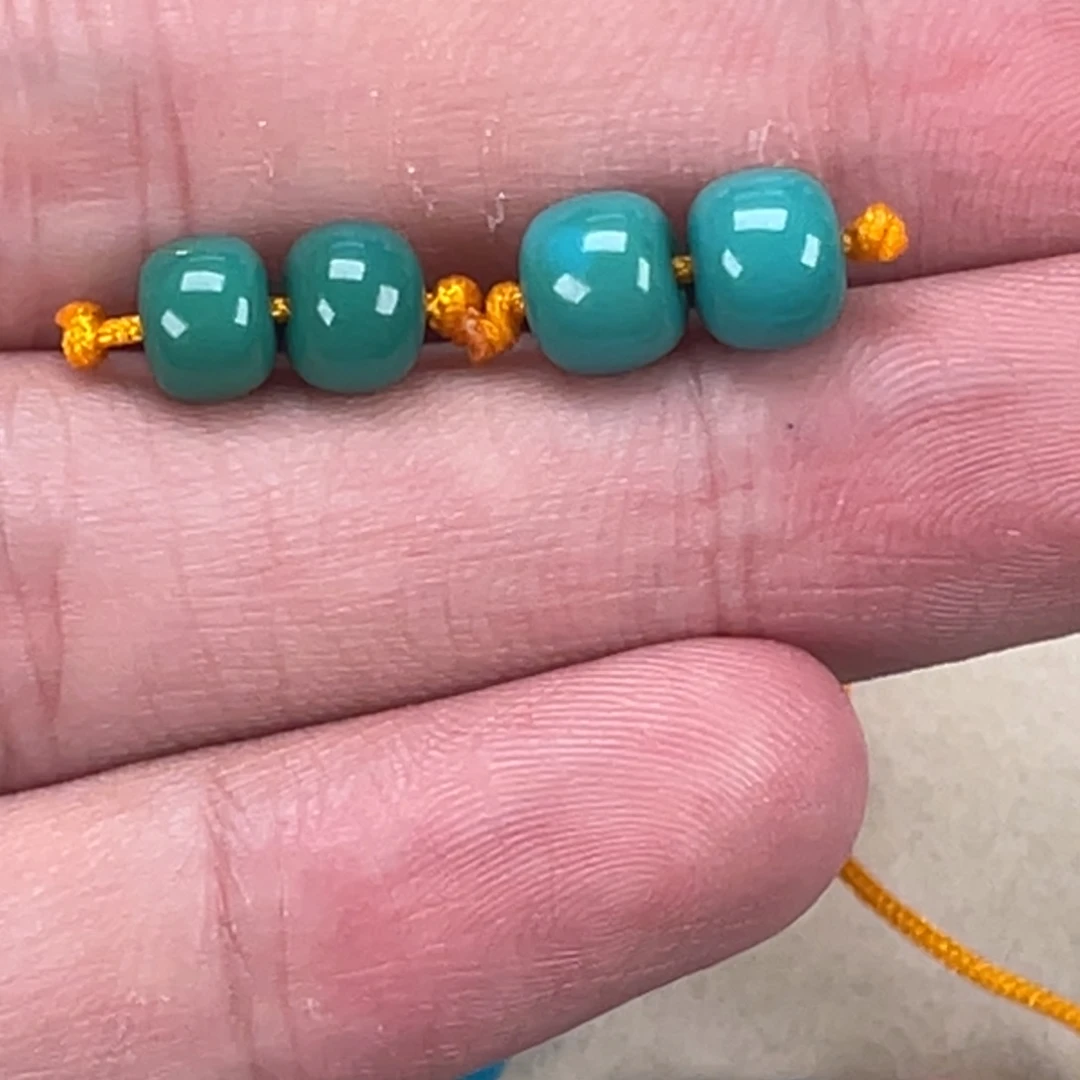 绿松石合金挂件老型对珠