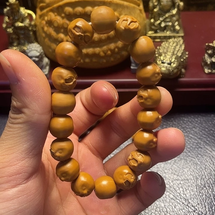 猴头核桃雕刻瑕疵骷髅头
