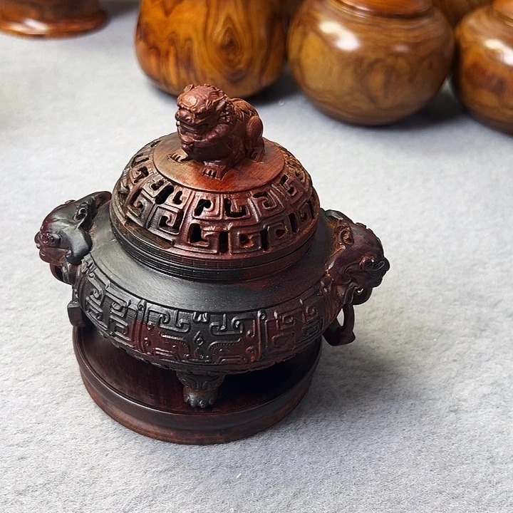 黄花梨/降香黄檀嘉**林老挝大红酸枝香炉一个