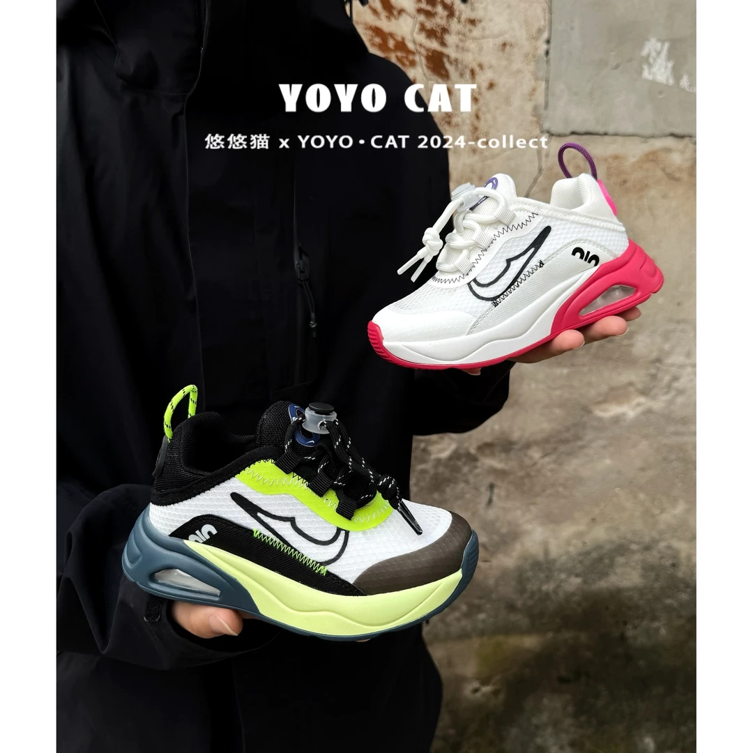 YOYOCAT童鞋夏季单网儿童鞋男童气垫鞋子网面百搭透气运动鞋ins