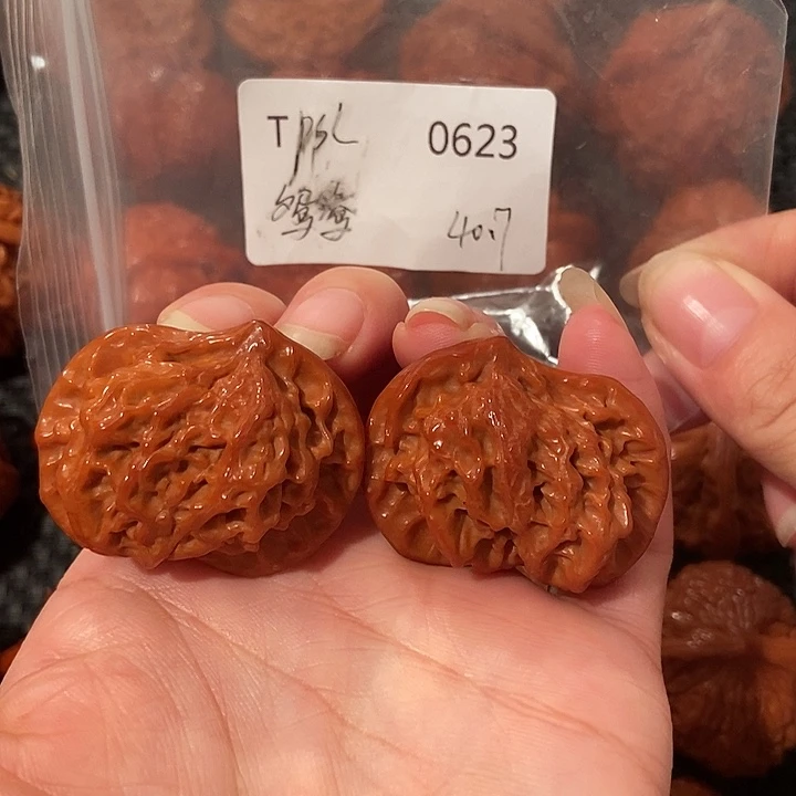 吊坠文玩核桃盘山鸳鸯40