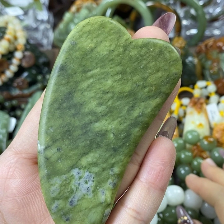 蛇纹石玉刮板板未镶嵌