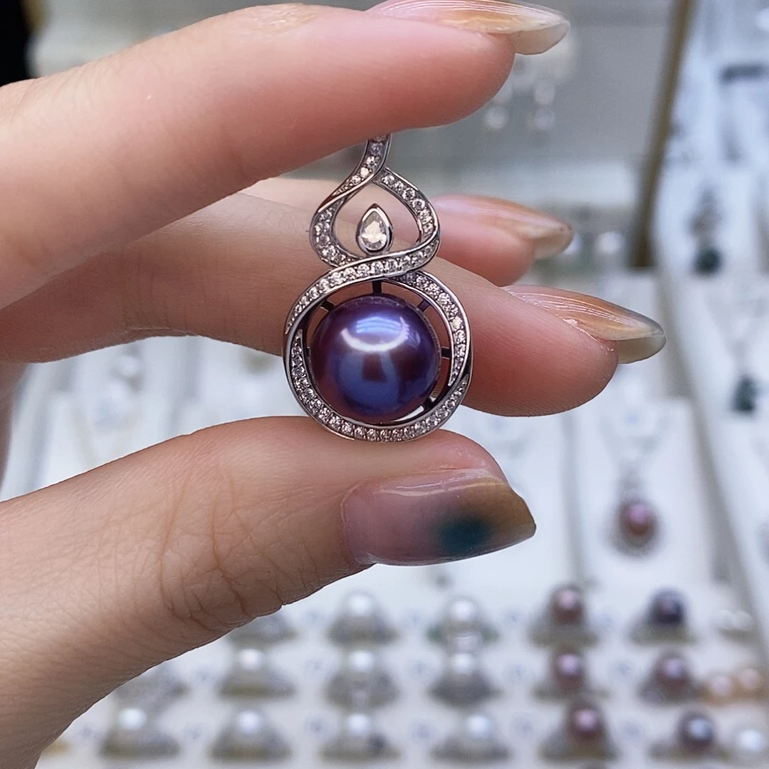 颈饰银S925镶嵌淡水珍珠༊****