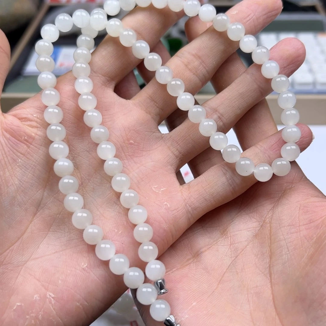 和田玉颈饰未镶嵌优质羊脂玉妈妈链多样性拍一发一