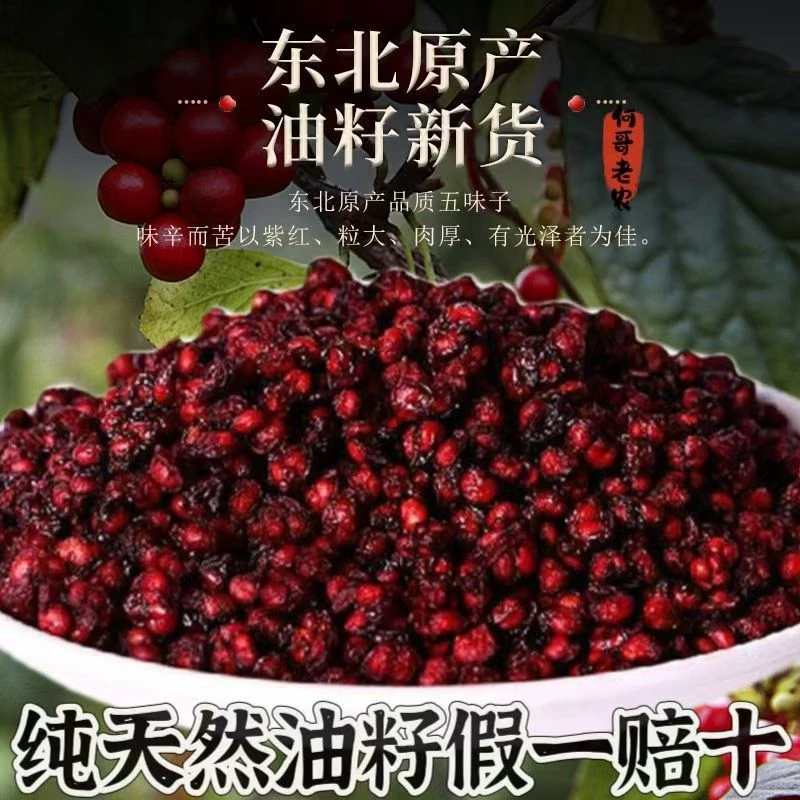 野生东北五味子纯天然无硫真品正宗东北中药材长白山五味子茶