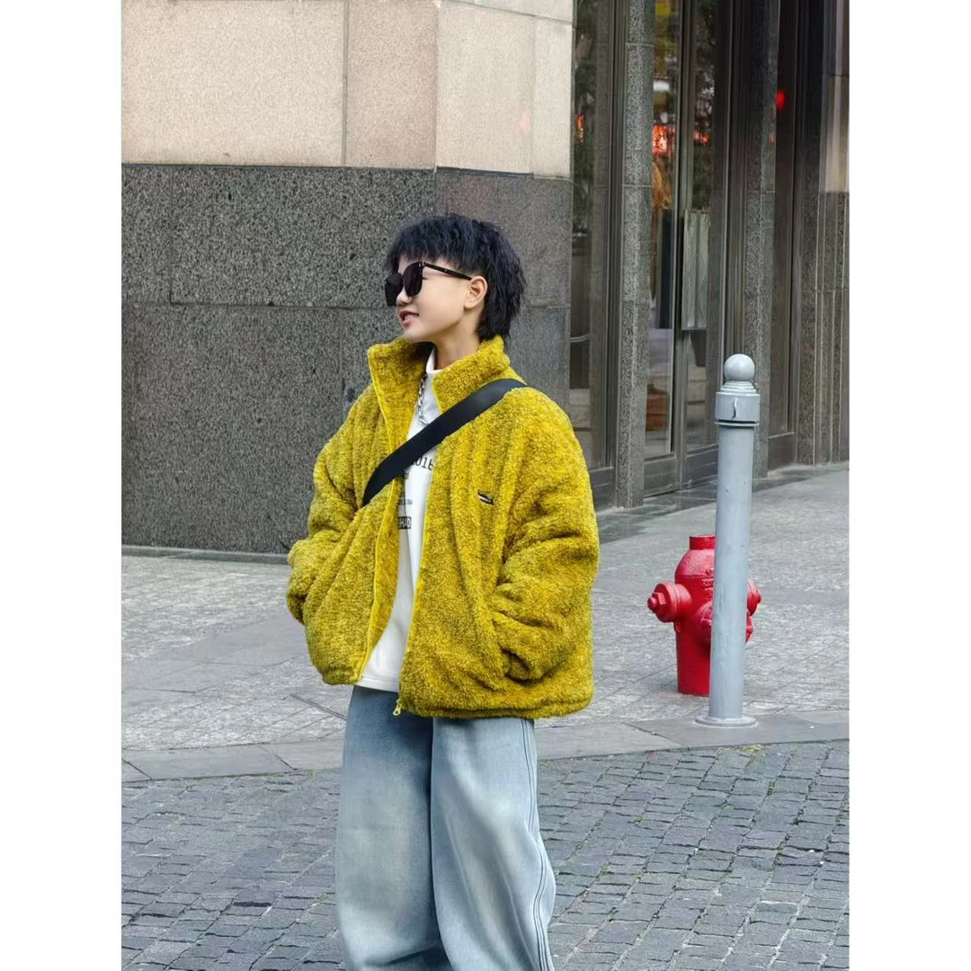 现货THE LUHAN【毛绒绒】秋冬小众棉服加厚亲子装中大童外套25822