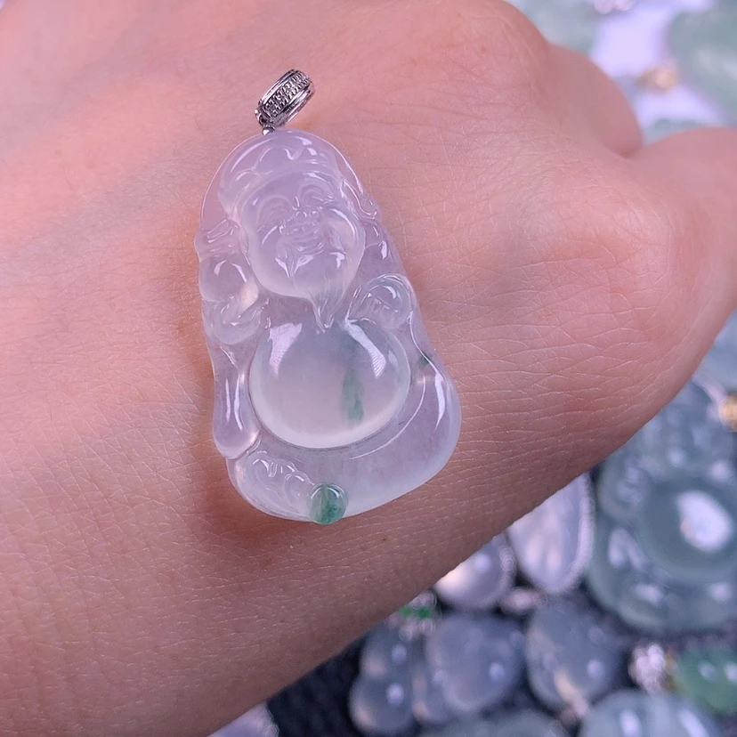 【闪购商品】颈饰18K金镶嵌翡翠x*u天然缅甸翡翠