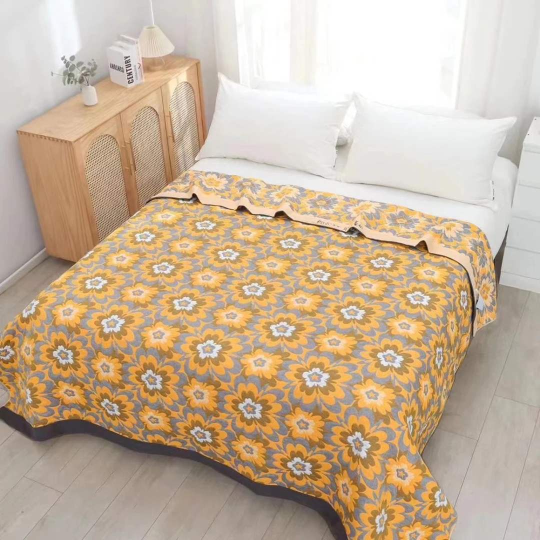 【梵曦专属】（炫彩花）150*200田园风柔软舒适透气可铺可盖床盖