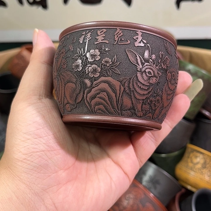 茶杯紫砂全手工紫砂主人杯