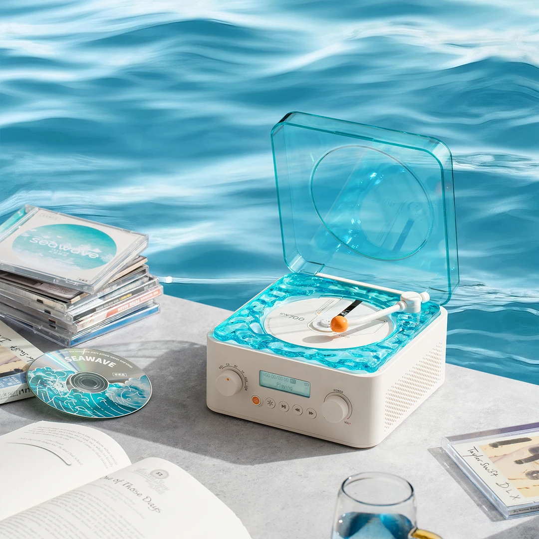 NOOWERE水波纹CD机专辑唱片机氛围灯蓝牙音响生日礼物男女生朋友