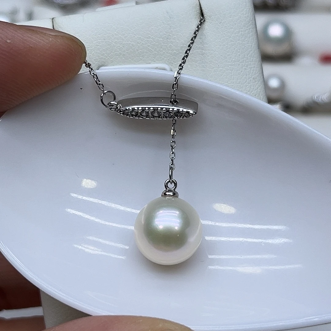 银S925镶嵌颈饰淡水珍珠