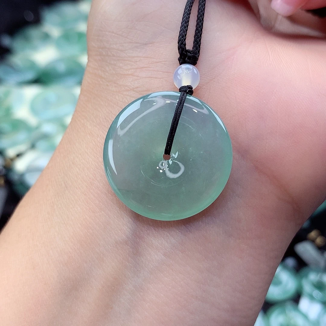 翡翠未镶嵌颈饰编号2尺寸24.2-4.9