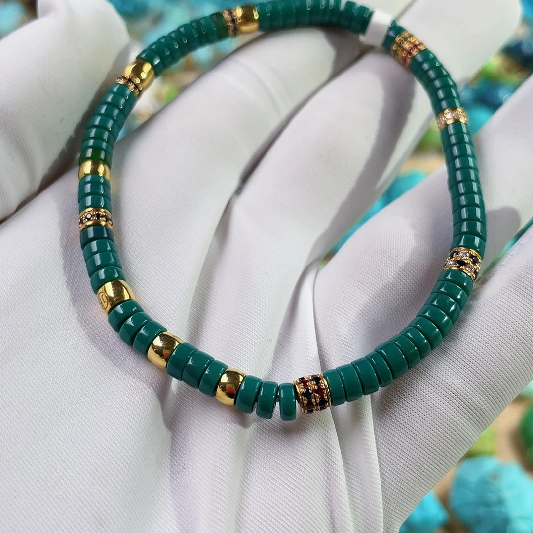 绿松石18K金镶嵌珠宝奇石