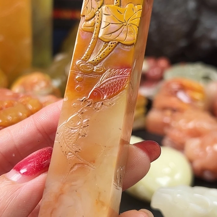 寿山石印石红*滩寿山石篆刻章