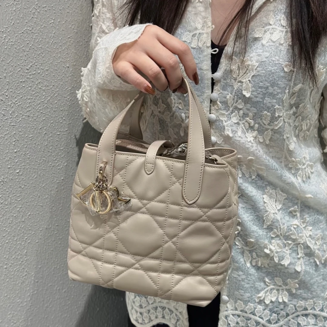 99新 DIOR/迪奥 Dior toujours竖版小号奶茶色/甄选