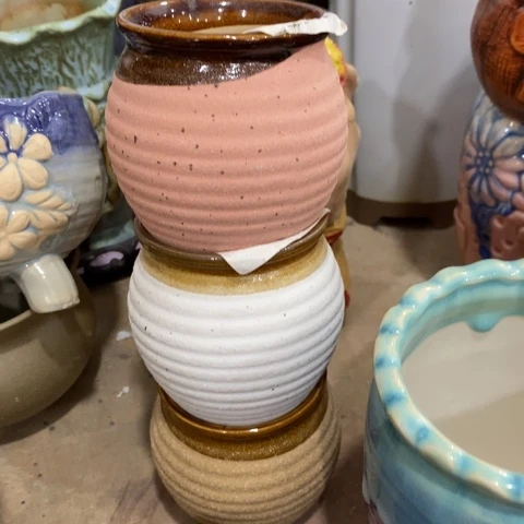 陶瓷磨砂小盆三个112222222