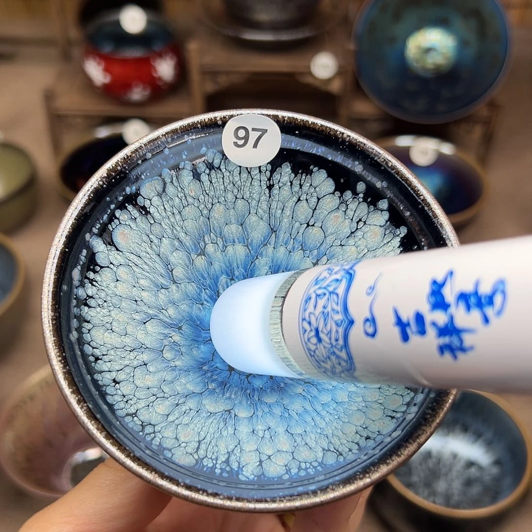 茶盏建盏主人杯蓝莲花