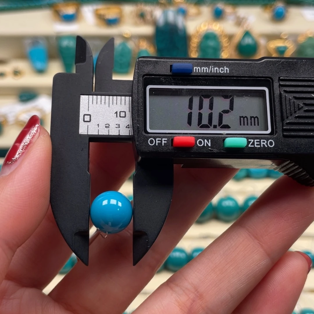 未镶嵌绿松石珠宝奇石圆珠