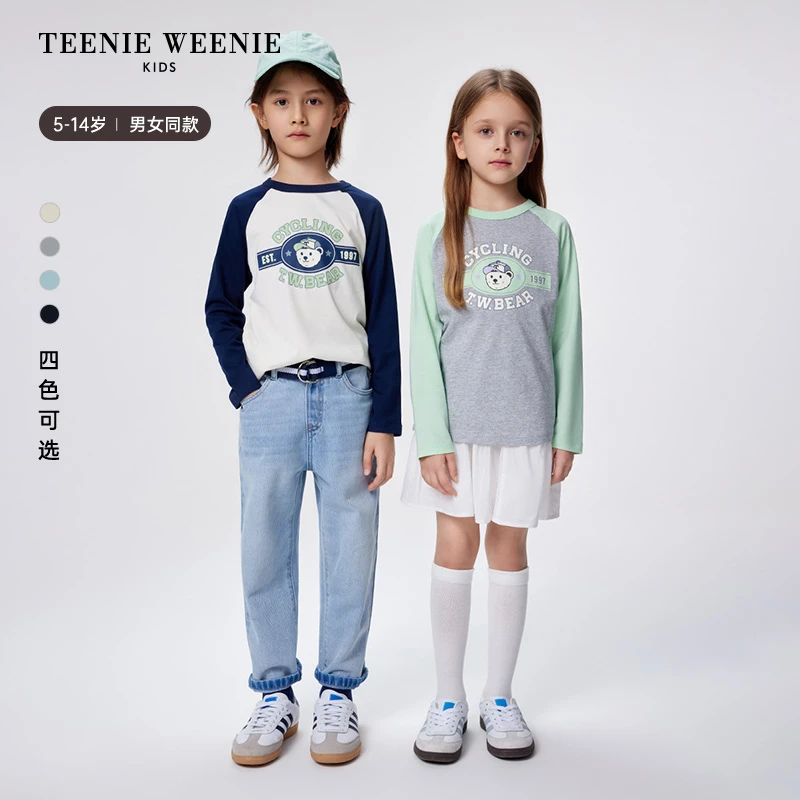 TeenieWeenie Kids25男女童插肩袖长袖纯棉T恤打底衫TKLA256381H