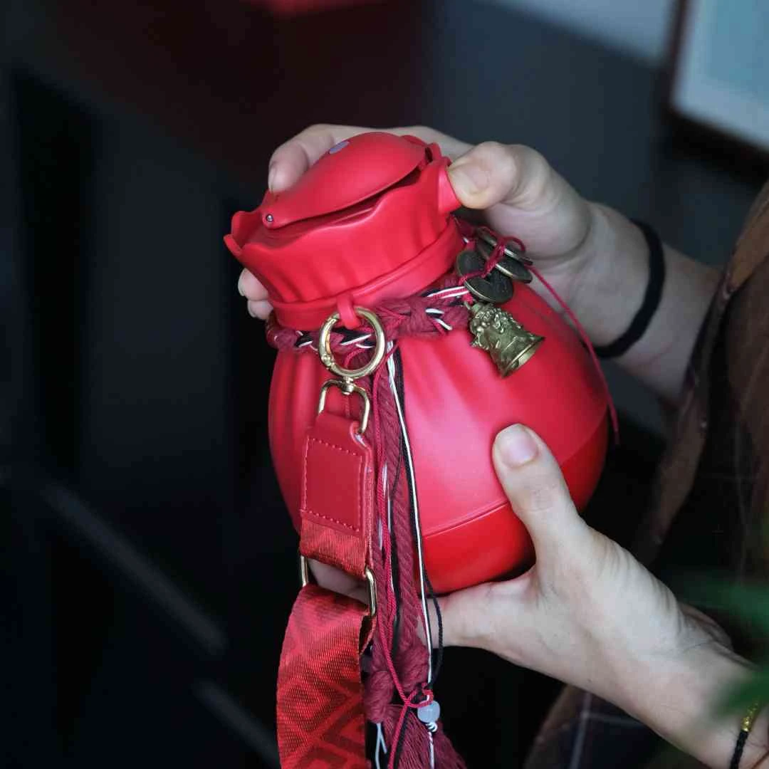 小满有度福袋杯保温杯大容量儿童女生大号吸管316不锈钢便携水杯