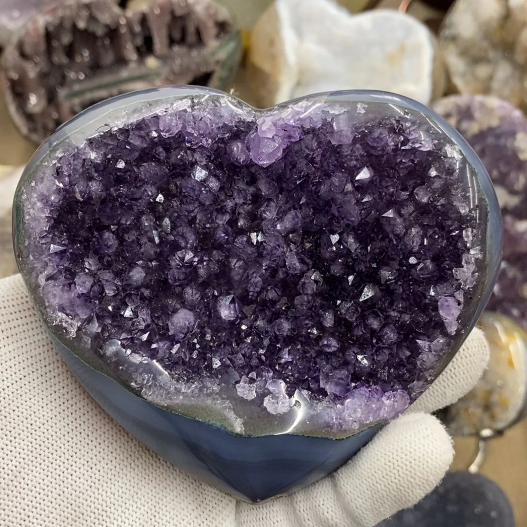 水晶紫爱心未镶嵌